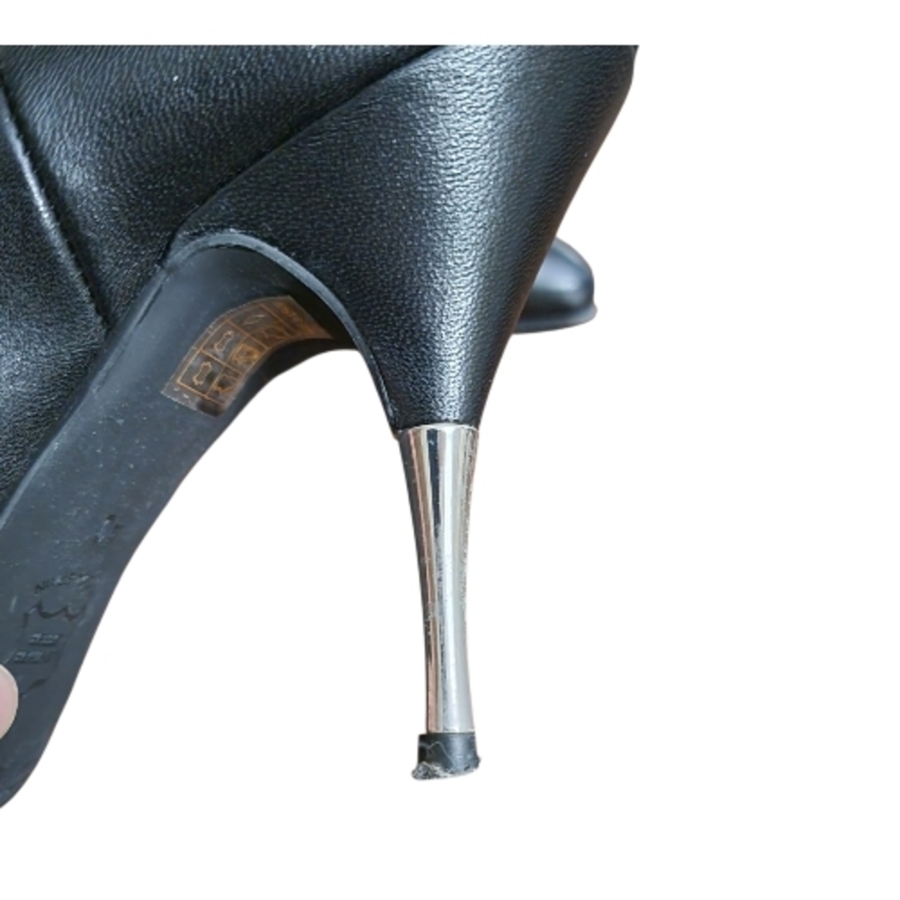 Brenda Zaro, Black Studded Pointed-Toe Ankle Booties, 81/2-9 - Picture 4 of 7